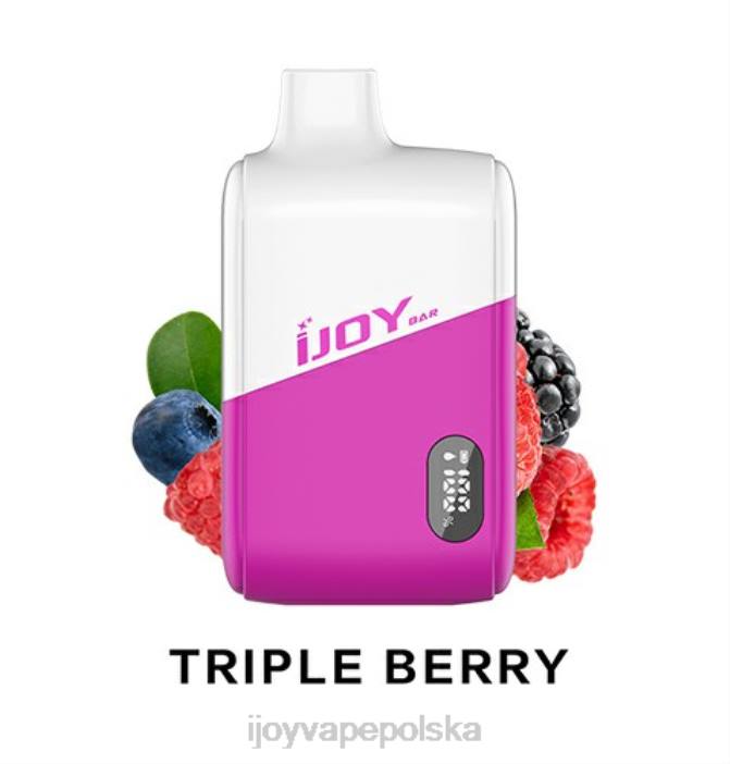 iJOY Vape Flavors - iJOY Bar IC8000 jednorazowe 8XFT195 potrójny lód jagodowy