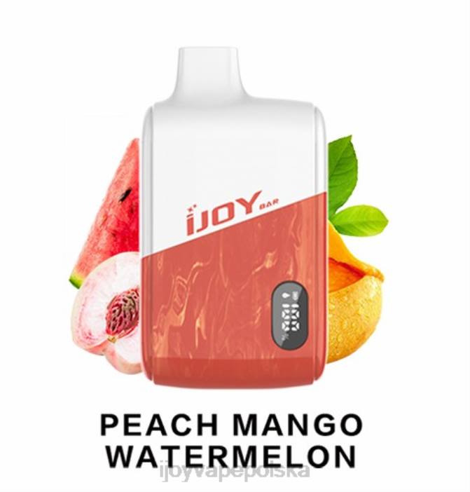 iJOY Vape Polska - iJOY Bar IC8000 jednorazowe 8XFT191 arbuz brzoskwiniowo-mango