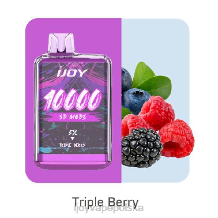 iJOY Vape Lublin - iJOY Bar SD10000 jednorazowe 8XFT173 potrójna jagoda