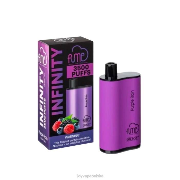iJOY Vape Review - iJOY Fume Infinity jednorazowe 3500 zaciągnięć | 12ml 8XFT106 fioletowy deszcz