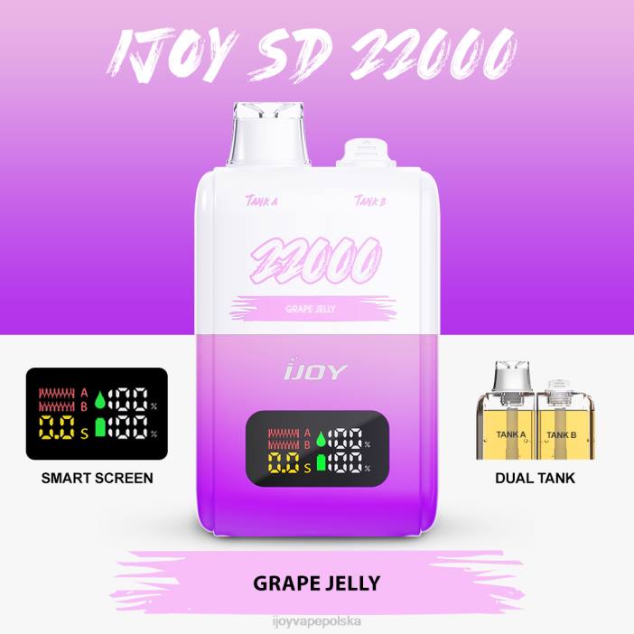 iJOY Vape Lublin - iJOY SD 22000 jednorazowe 8XFT153 galaretka winogronowa